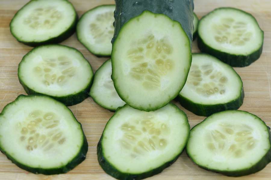 pepino, orgánico, producir, semillas, rodajas