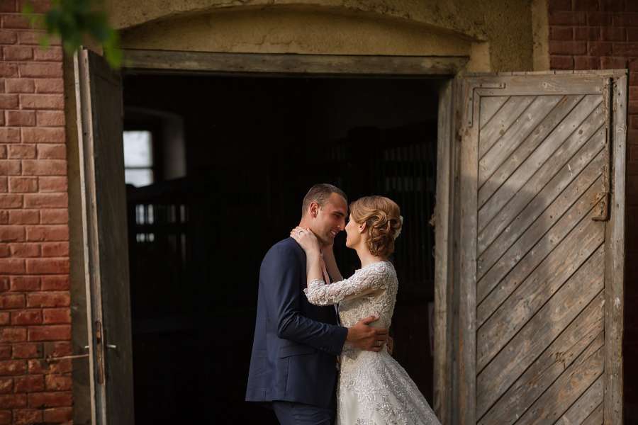 puerta de entrada, granero, rancho, novio, novia, mujer