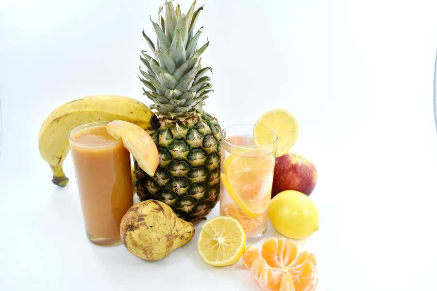 coctel de frutas, jugo de frutas, pera, piña