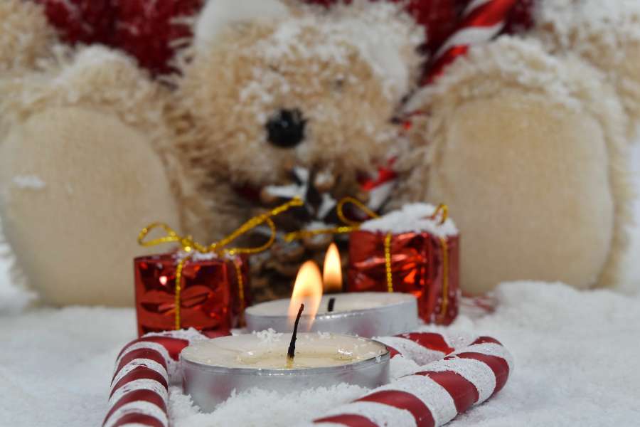 candles, christmas, gifts, orthodox, teddy 