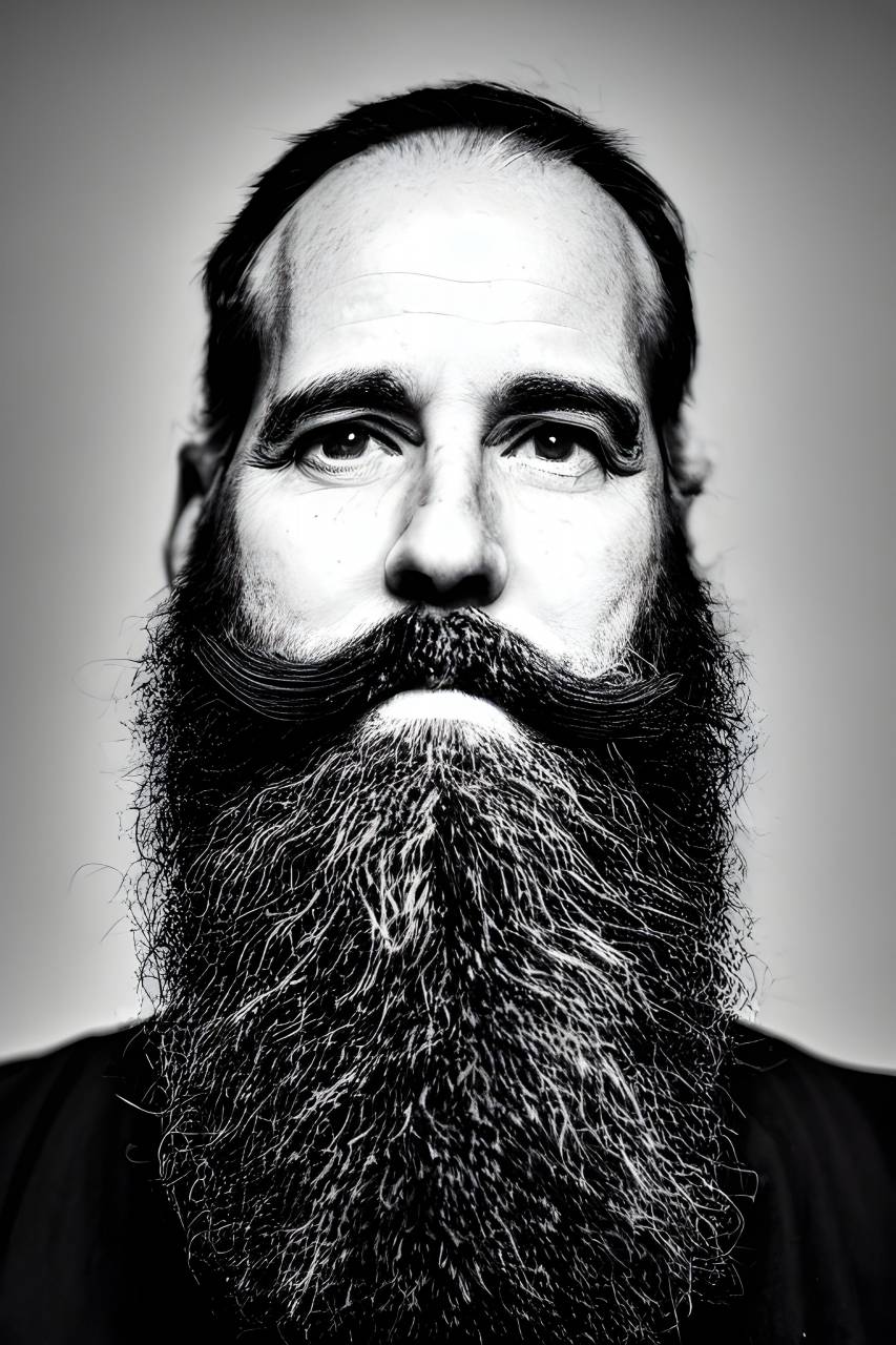 hipster, barba, hombres, bigote, retrato, adulto, una persona, hombres, blanco y negro, etnia caucásica, primer plano, vello facial, mirando a la cámara, rostro humano, moda,