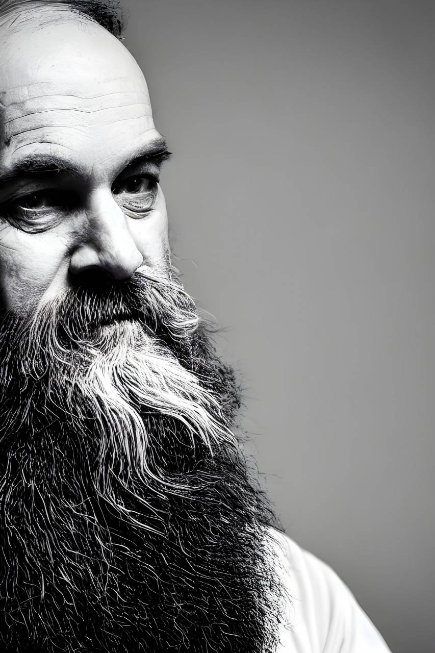 hipster, barba, hombres, adulto, una persona, retrato, hombres, etnia caucásica, bigote, primer plano, blanco y negro, mirando a la cámara, rostro humano, vello facial, estilos de vida, adulto maduro, canas, moda, mirando, uno,hombre,personas reales,headshot,masculinidad,