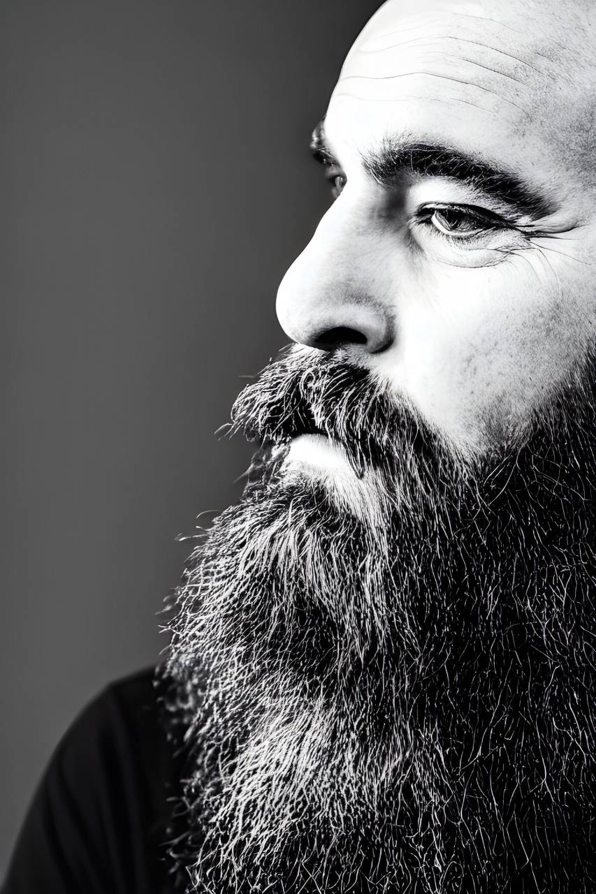 hipster,beard,men,adult,males,one person,portrait,caucasian ethnicity,black and white,mustache,close-up,lifestyles,looking,looking at camera,young adult,one,man,mature adult,facial hair,human face,fashion, 