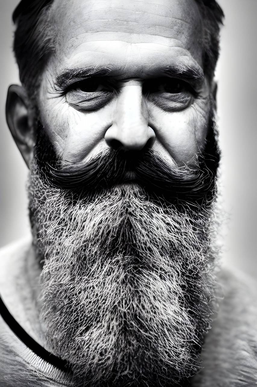 hipster,beard,men,mustache,portrait,adult,one person,males,black and white,caucasian ethnicity,close-up,human face,facial hair,gray hair,looking at camera,mature adult,masculinity,one,man, 