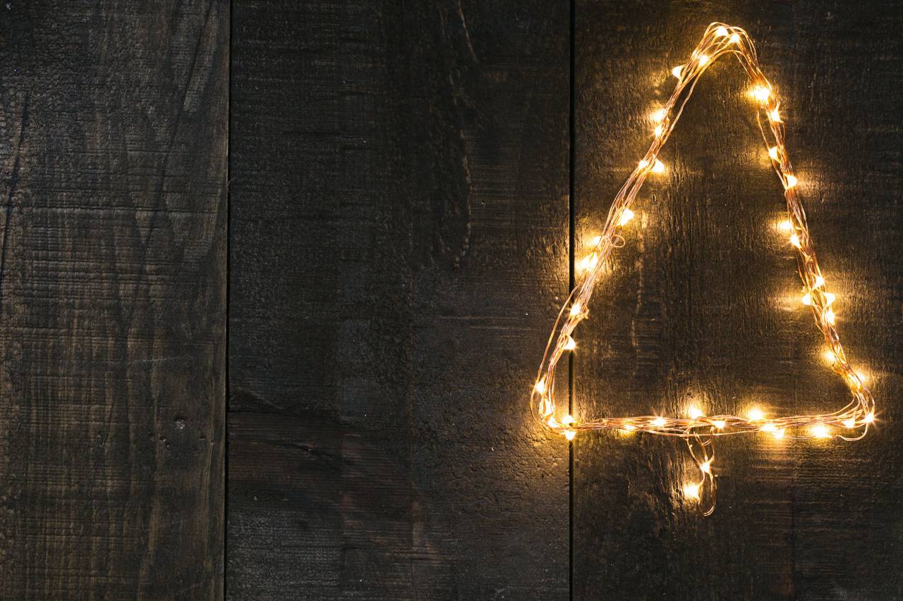 Christmas Tree, Copy Space, Background, lights, no people, xmas, 