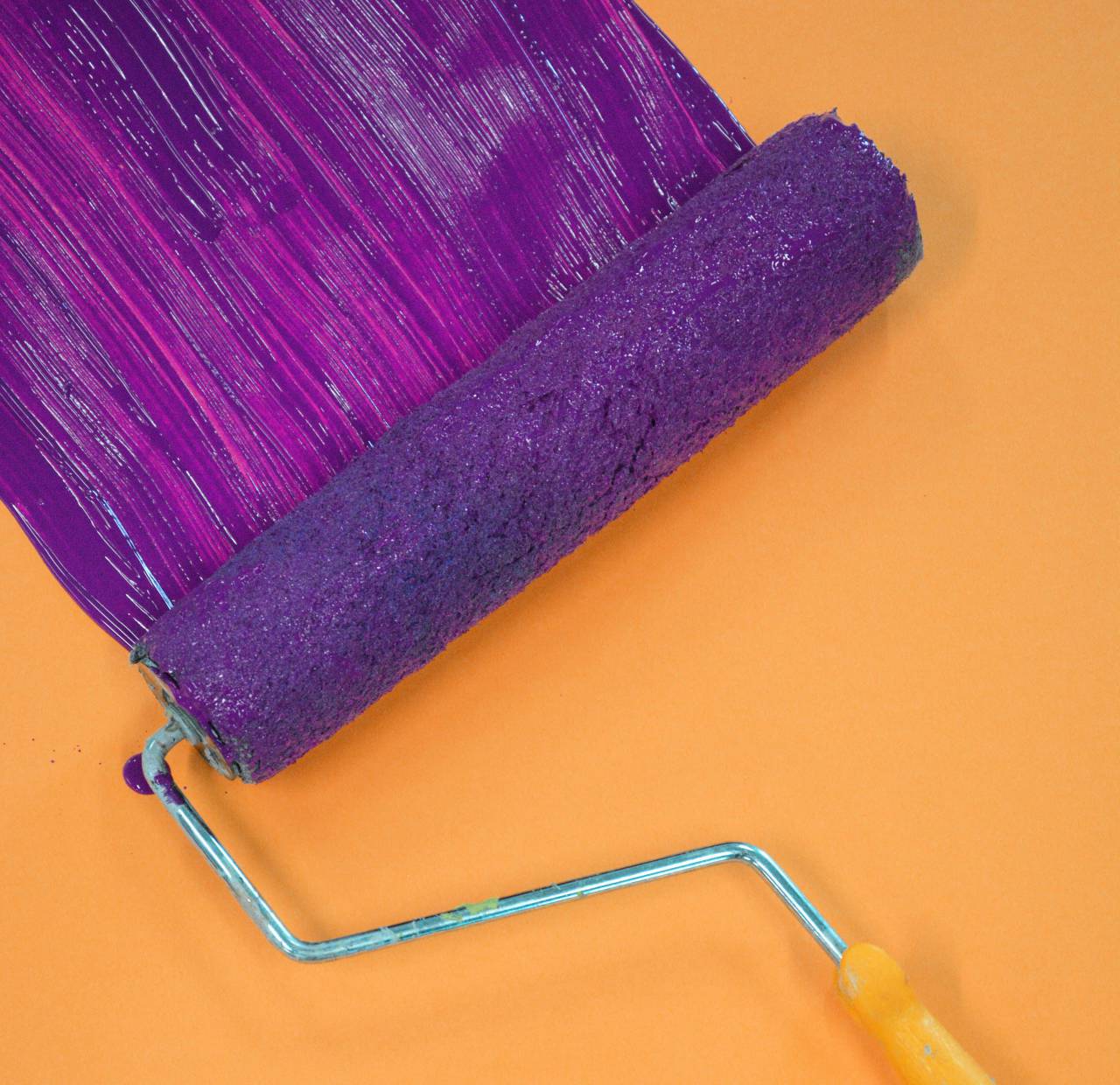 roxo; rolo; pintura, close-up, tinta, cores, planos de fundo, pincel, rolo de pintura, 