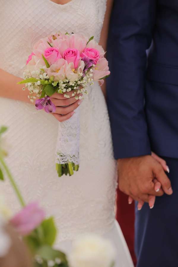 ?wedding? bouquet, ?wedding? dress, groom, bride 
