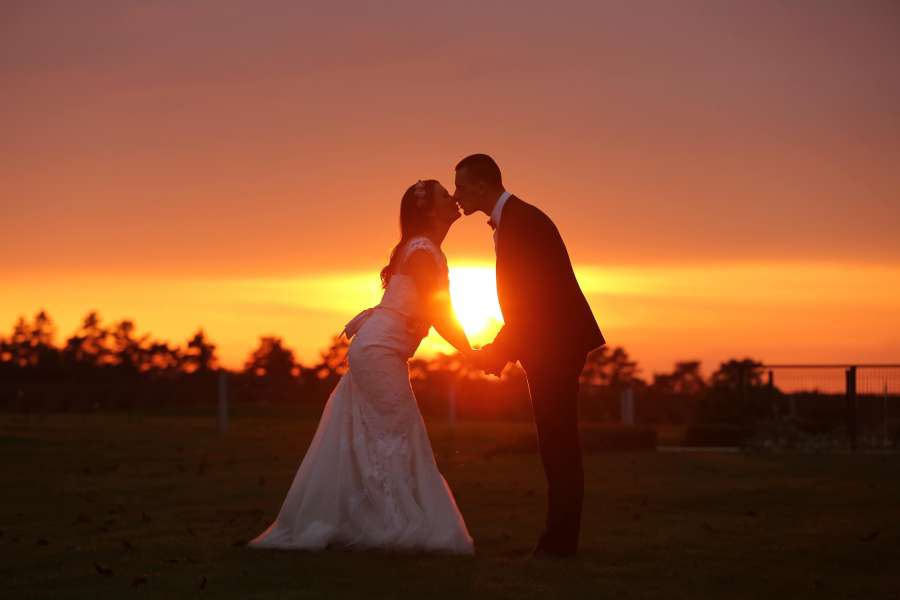 novia, moda, beso, amor, posando, bonita
