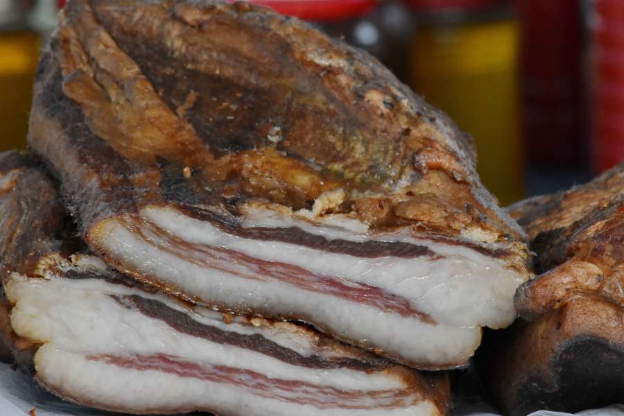 tocino, colesterol, ?comida?, carne, plato, cena