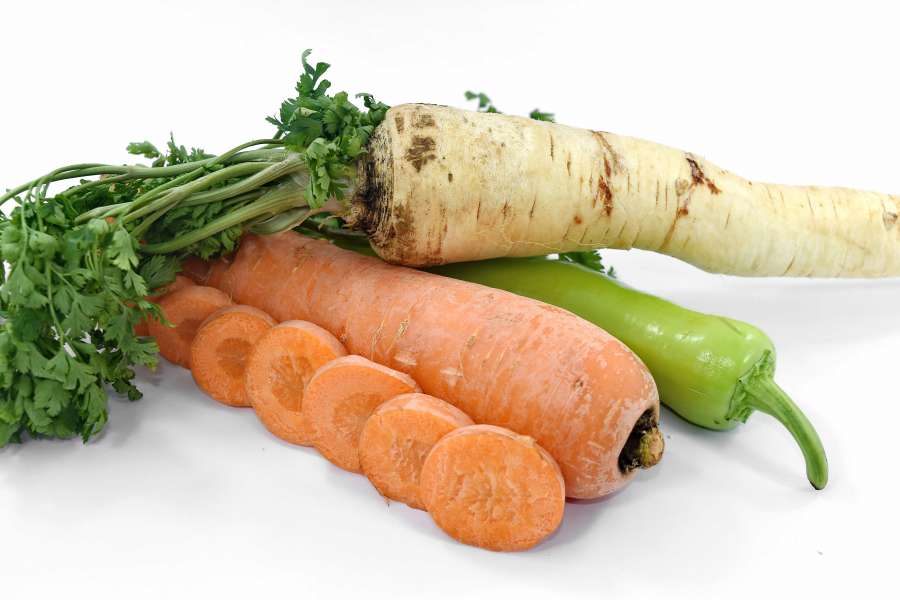 antioxidant, carrot, chili, parsley 
