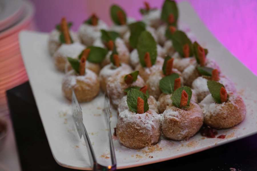 miniatura, bocadillo, menta, plato, almuerzo, ?comida?