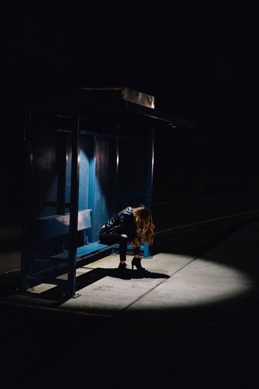 light, places, people, girl, woman, heels, transit, shelter, waiting, shed
, 