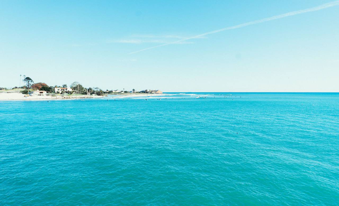 Océano, mar, azul, agua, surf, cielo, tropical, costa, soleado, sol,