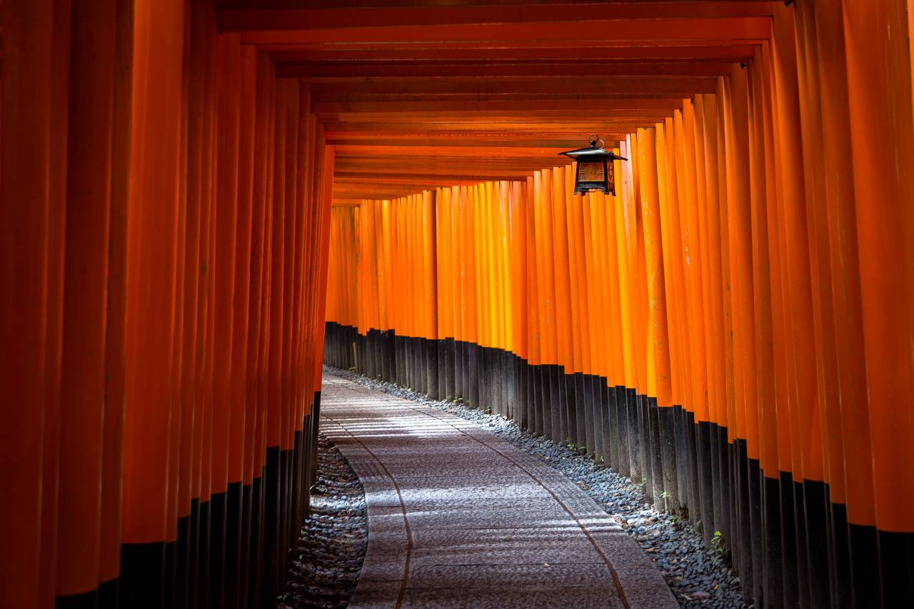 pathway, alley, art, design, light, orange, post
, 