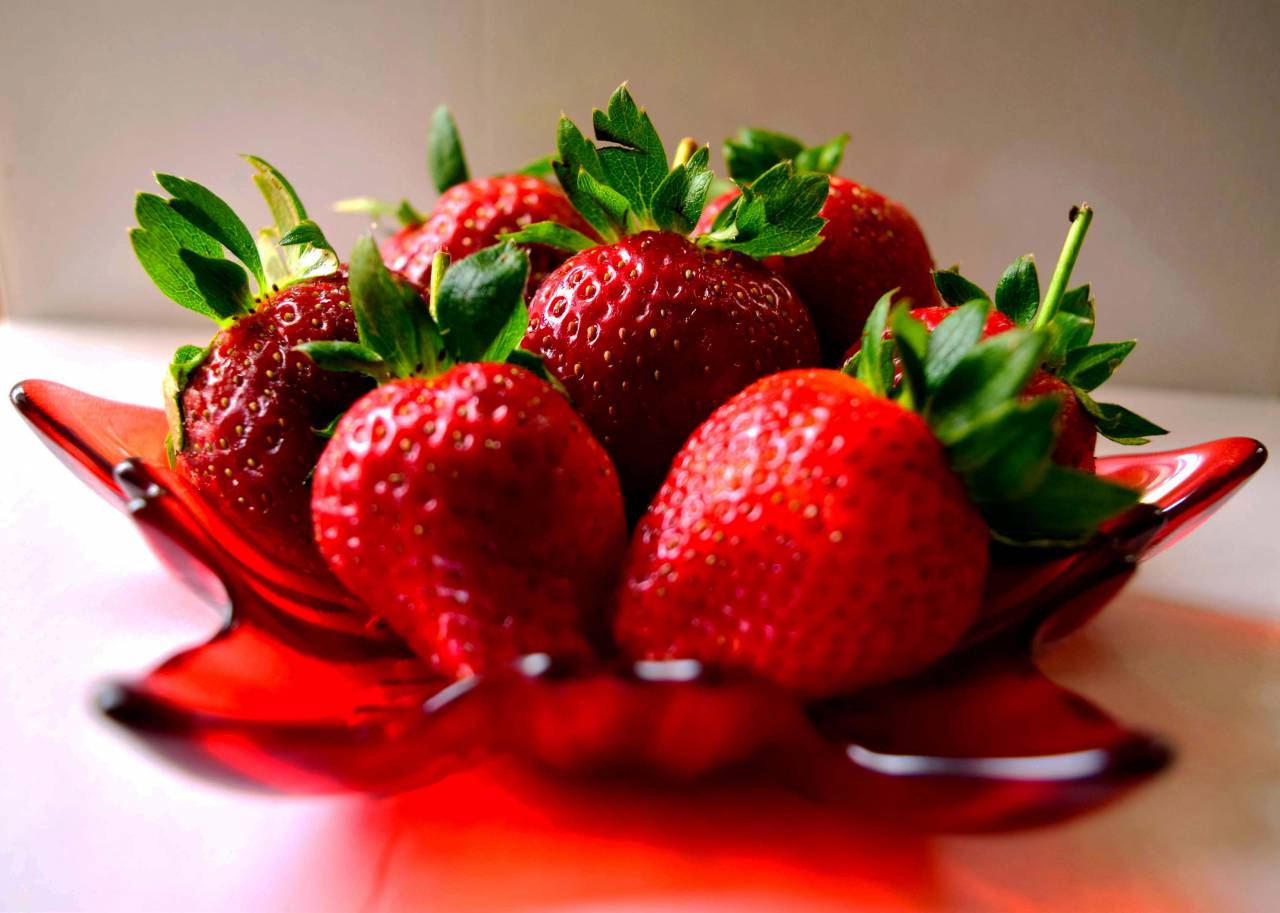 morango, fruta, rosa, prato, suco, comida, fruta, saboroso, suculento, fresco, saudável,