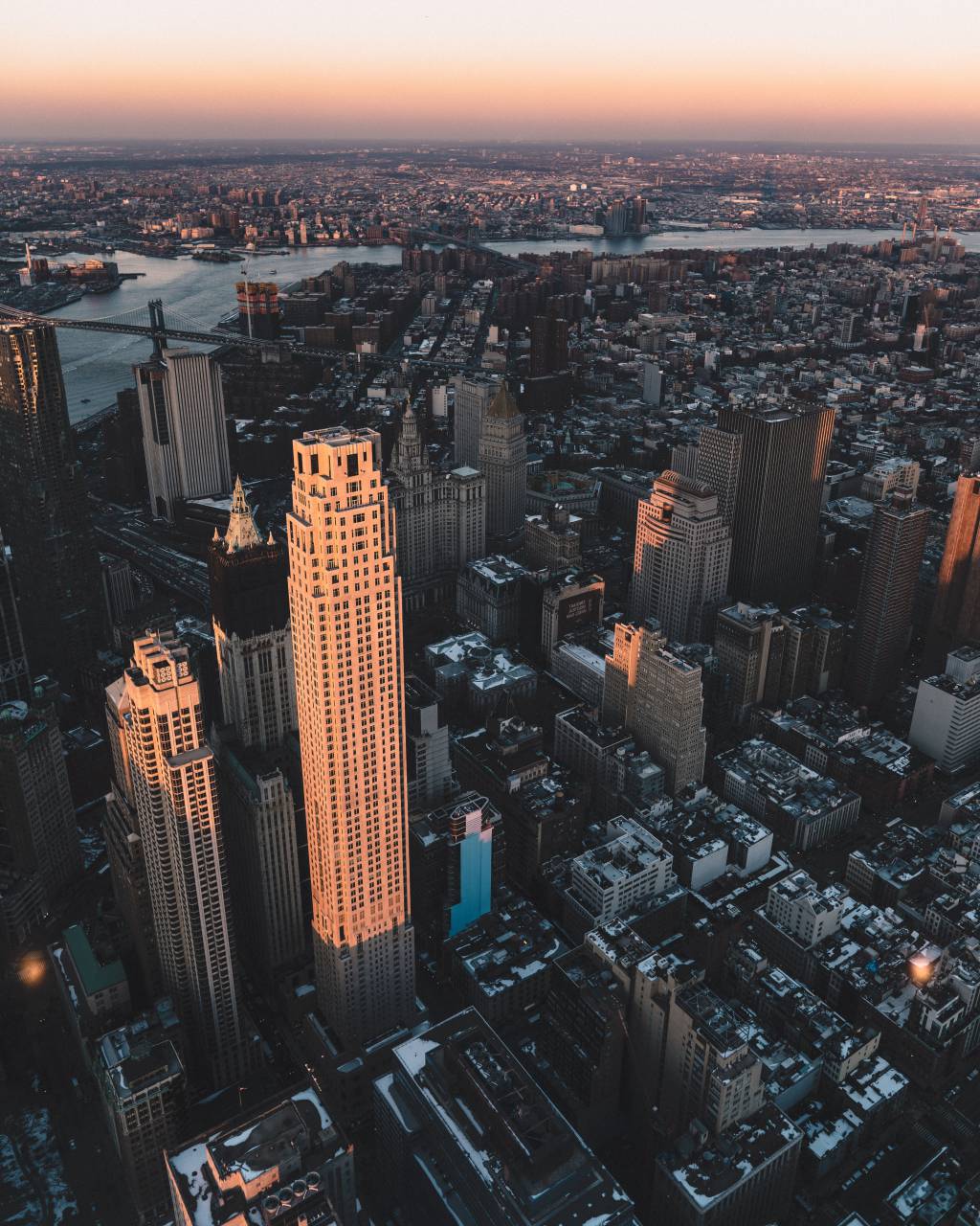 urban, city, establishment, building, structure, infrastructure, tower, clouds, sky, aerial, sunset, sky
, 