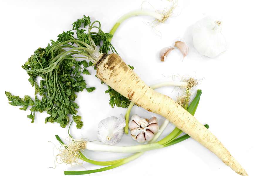 ajo, puerro, perejil, ensalada, cebolla silvestre