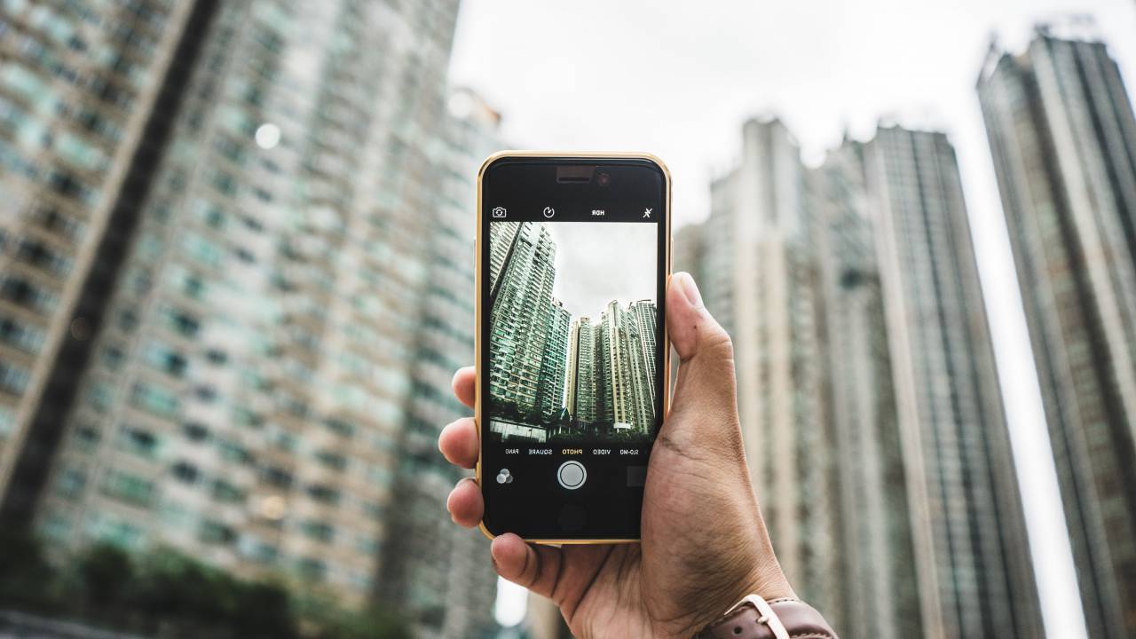 arquitectura, edificio, infraestructura, teléfono, móvil, electrónica, tecnología, mano, tecnología,