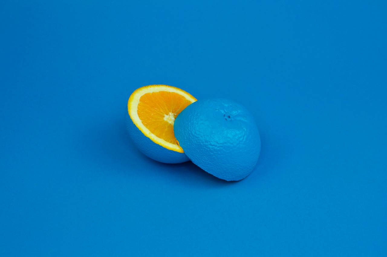 amarillo, azul, comida, cítricos, fruta, jugoso, naranja,