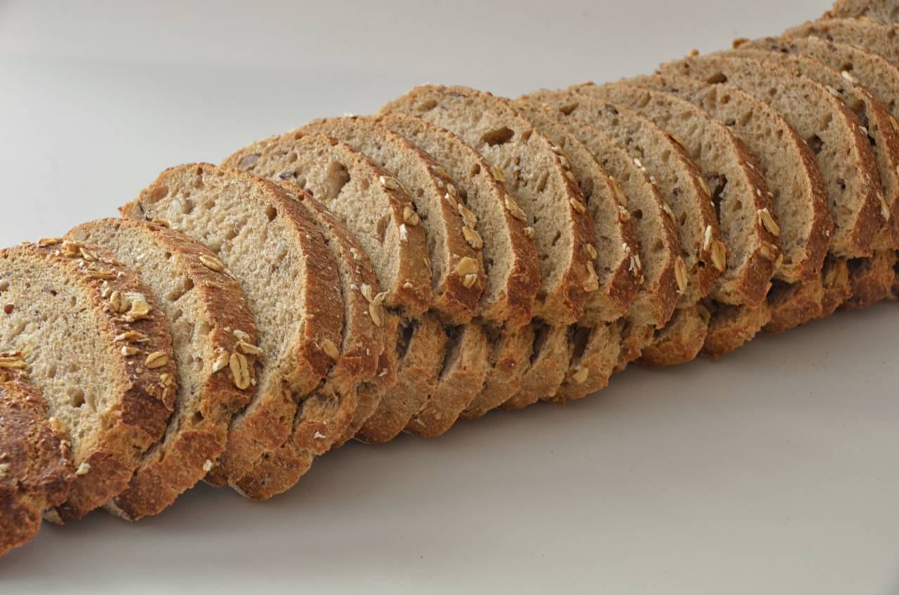 bread, food, line, slice, oat, meal
, 