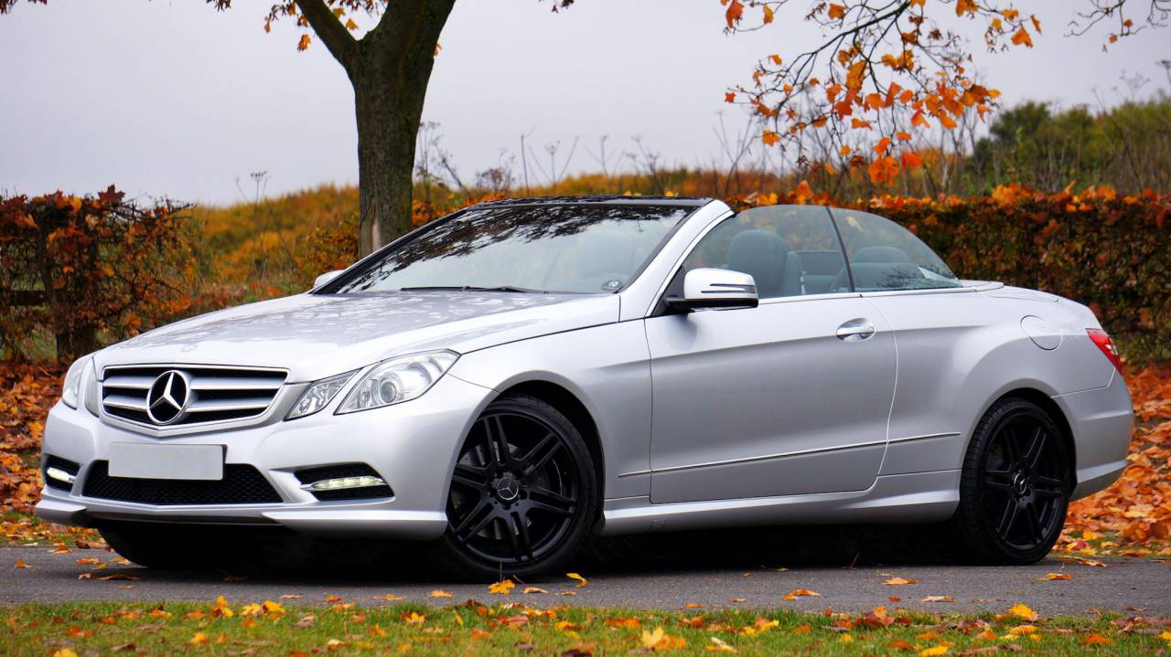 car, vehicle, luxury, silver, mercedes, benz, convertible
, 