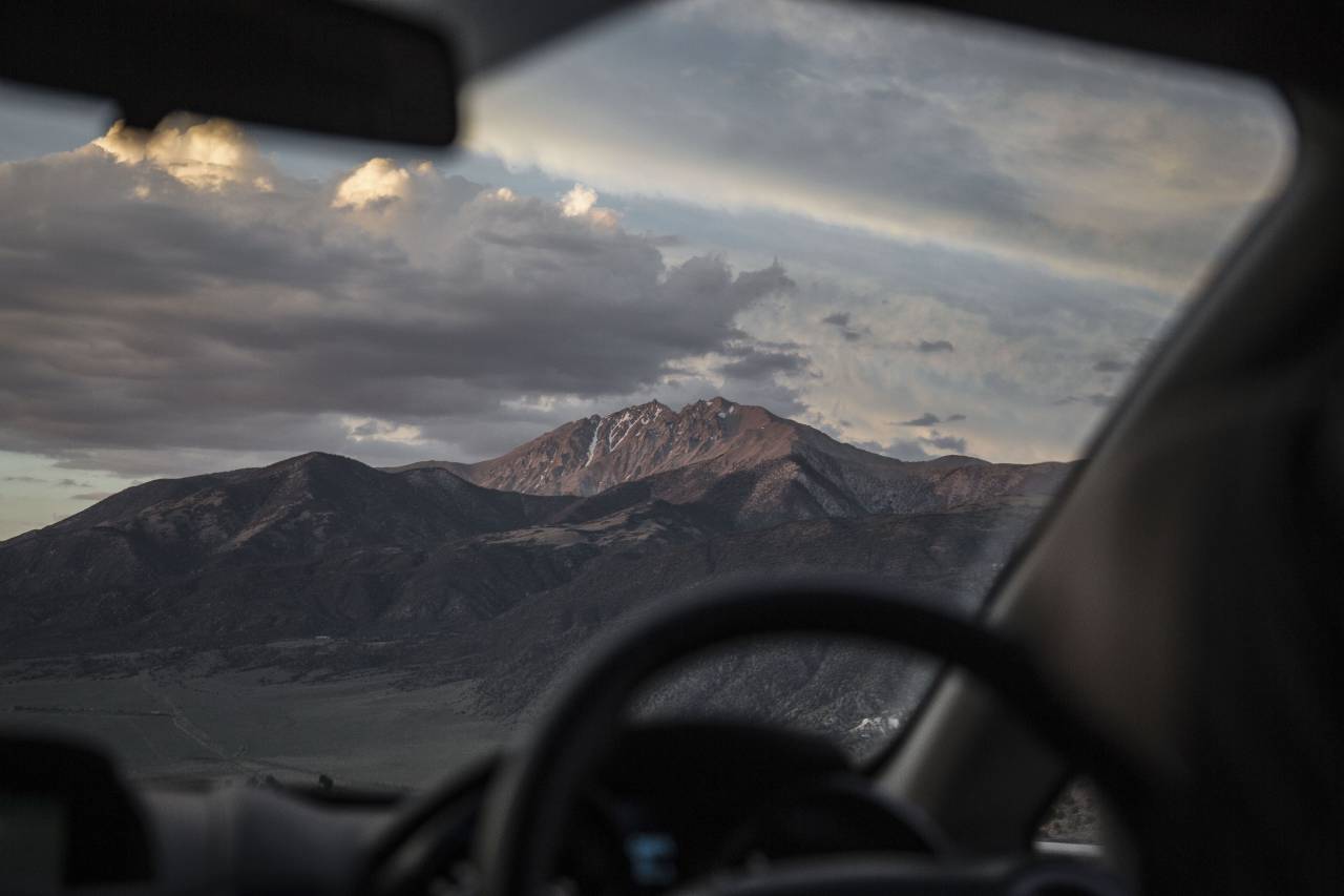 mountain, highland, cloud, sky, summit, ridge, landscape, nature, valley, car, drive, road, trip, view, travel
, 