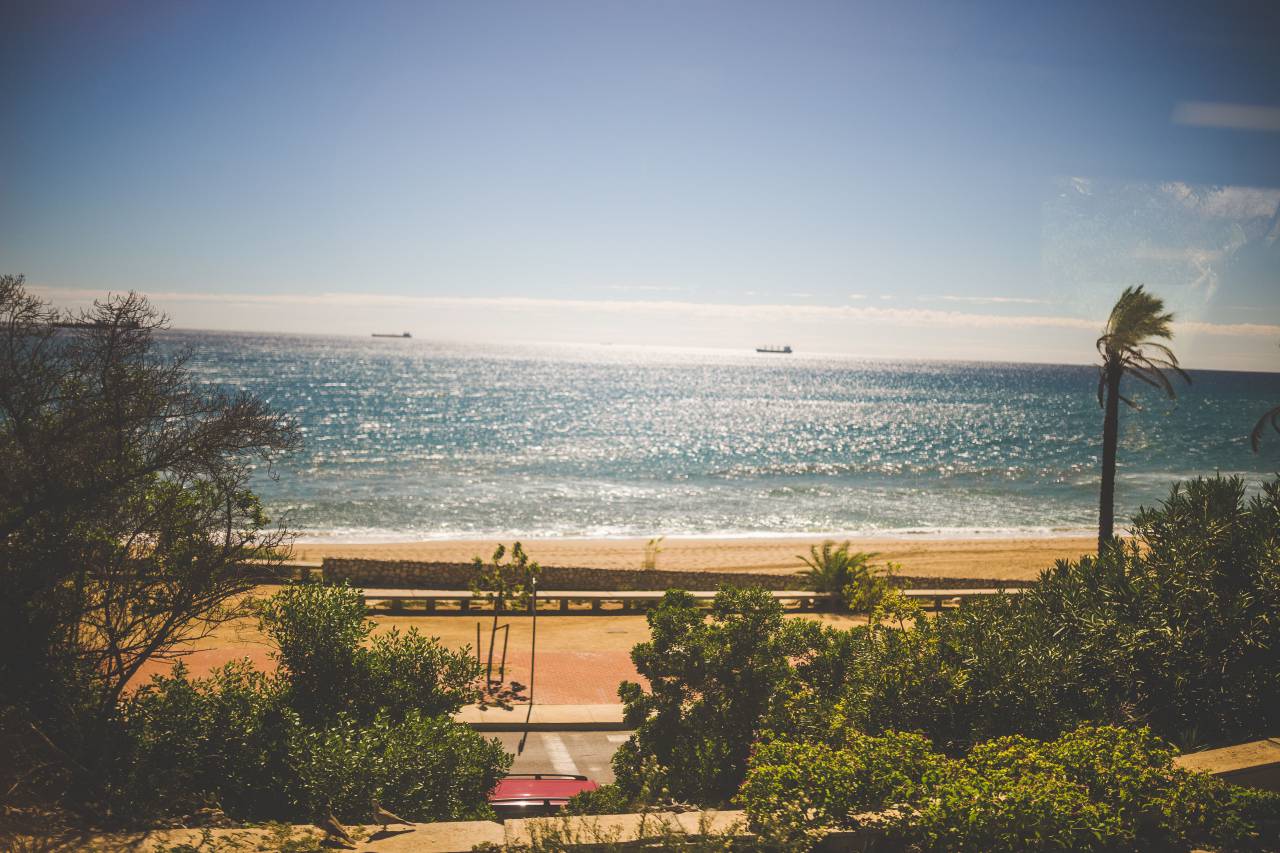 nature, coast, shore, beach, water, ocean, sea, splash, parking, trees, sky, clouds, horizon
, 