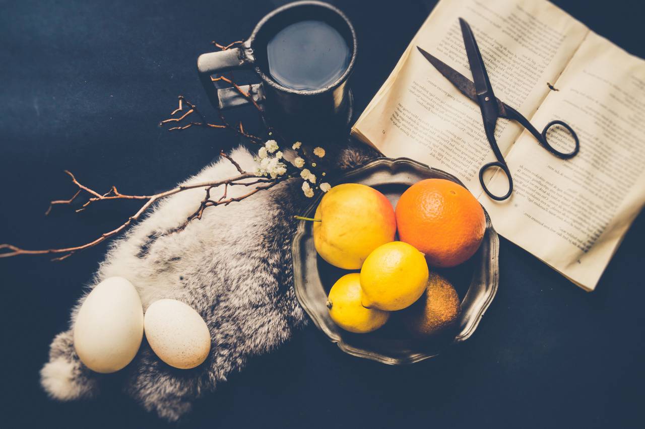 orange, lemon, book, citrus, fruit, food, cc0, coffee, mug, metal, drink, eggs, scissors, table
, 