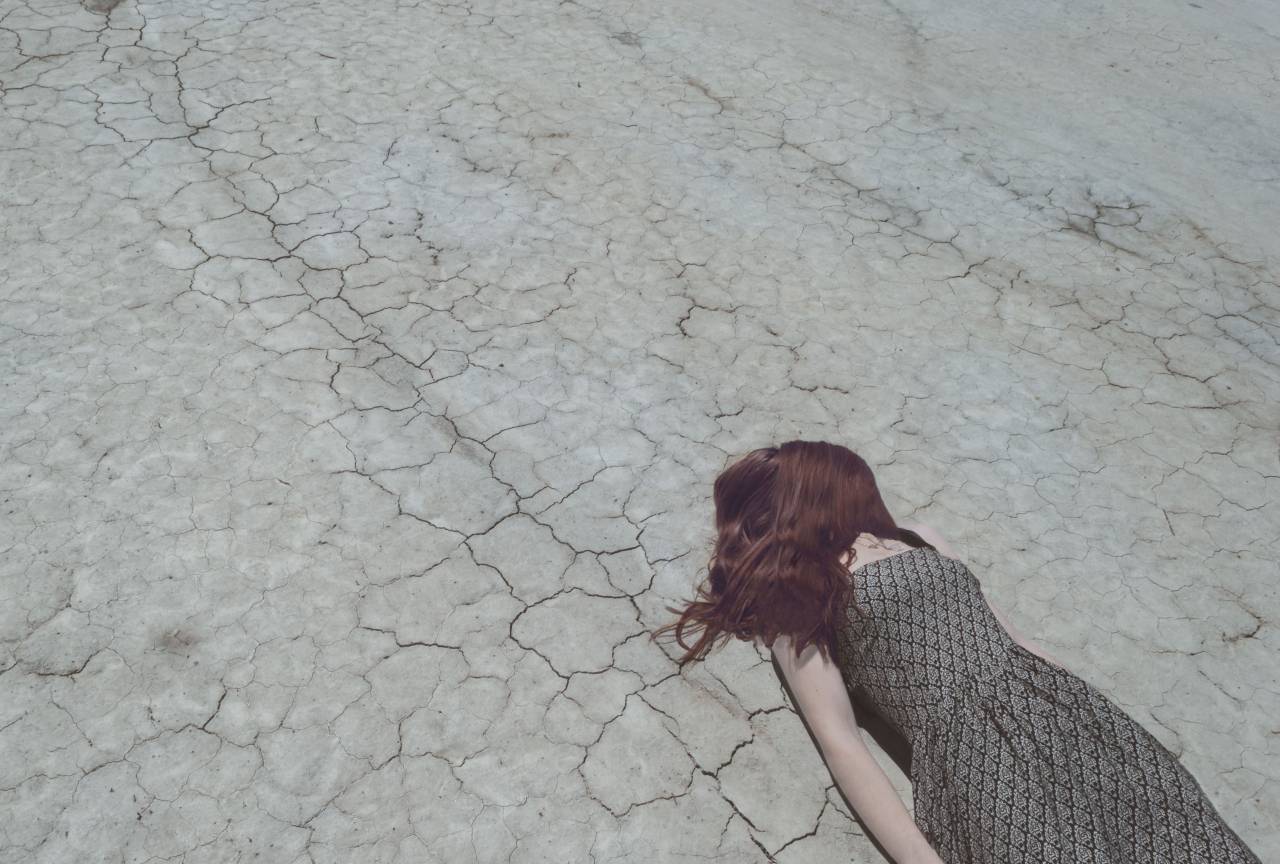 people, woman, road, crack, hair, dress
, 