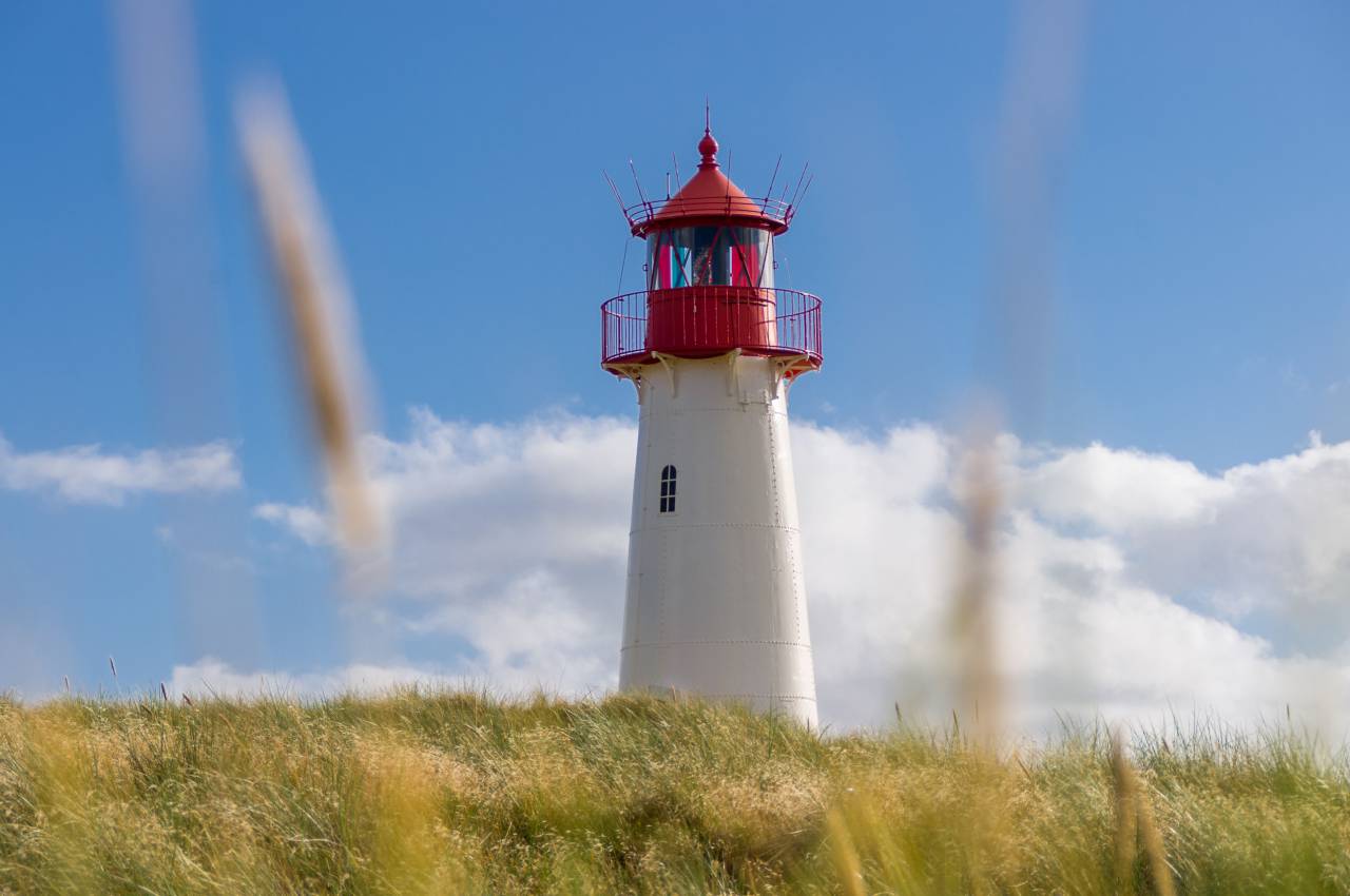 tower, structure, infrastructure, clouds, sky, grass, green, blue, white, red, windows, lighthouse
, 