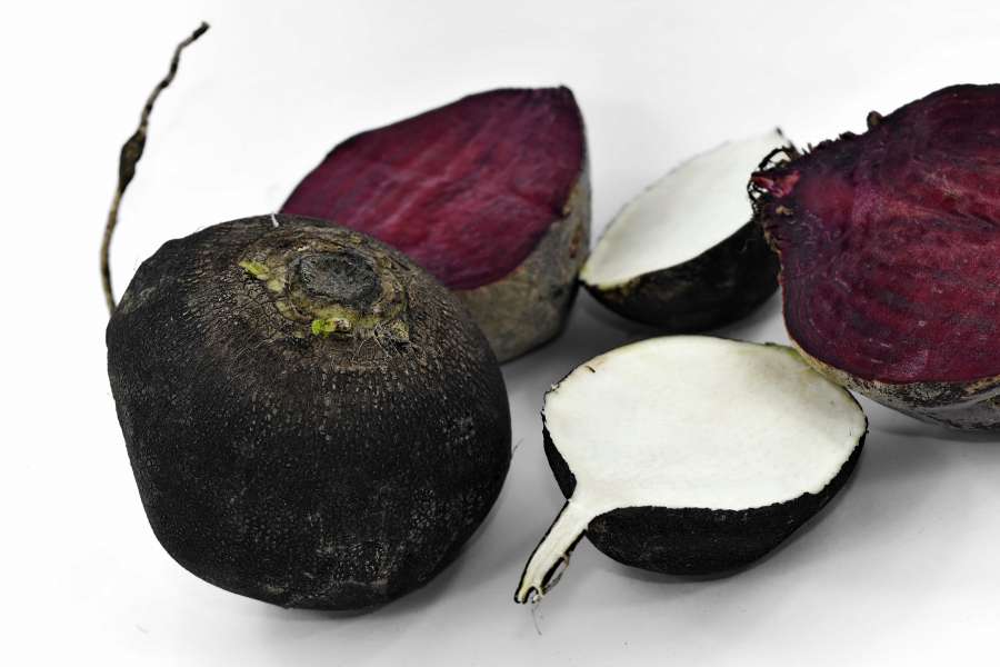 beetroot, black and white, culinary, organic 