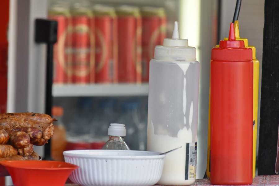 breakfast, fast ?food?, sausage, spice 