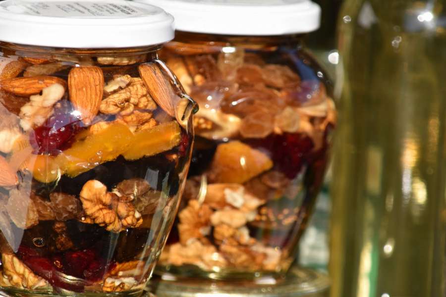 fruit, homemade, preserve, walnut, ?food?, jar 