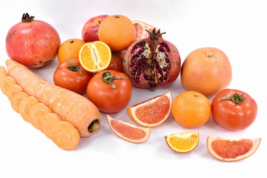 apple, grapefruit, pomegranate, red, ripe 