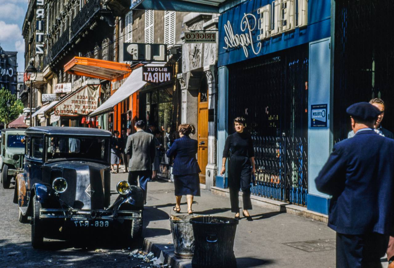 architecture, building, infrastructure, blue, sky, cloud, people, walking, street, sidewalk, men, women, city, car, vehicle, parking, sunny, day
, 