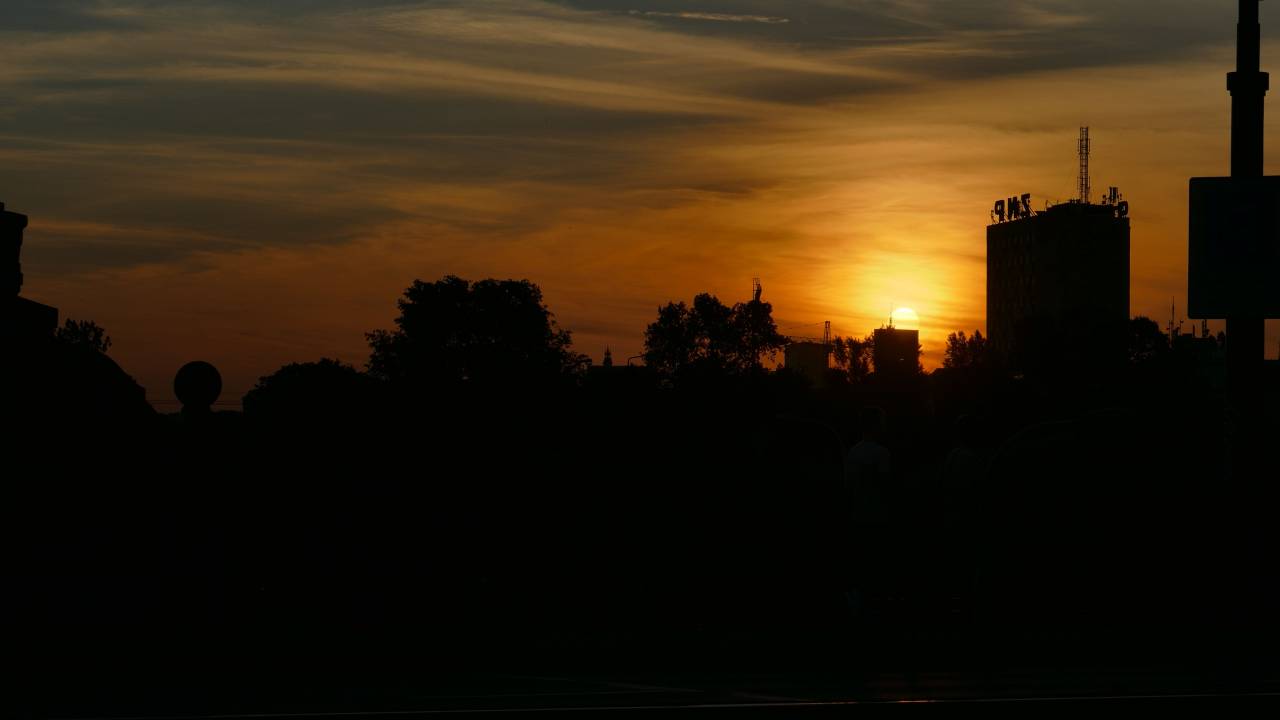crepúsculo, noite, pôr do sol, escuro, céu,