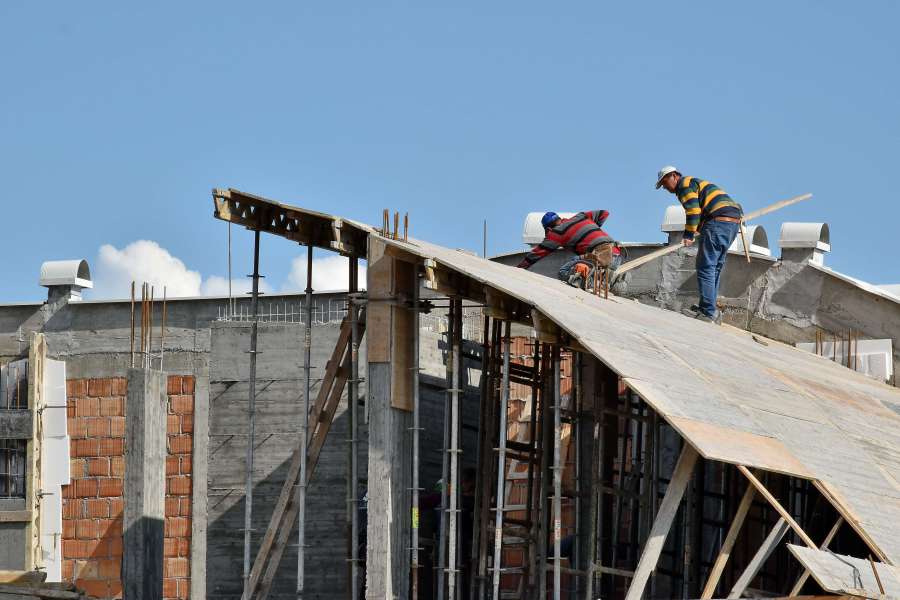 trabajador de la construcción, techo, azotea, industria