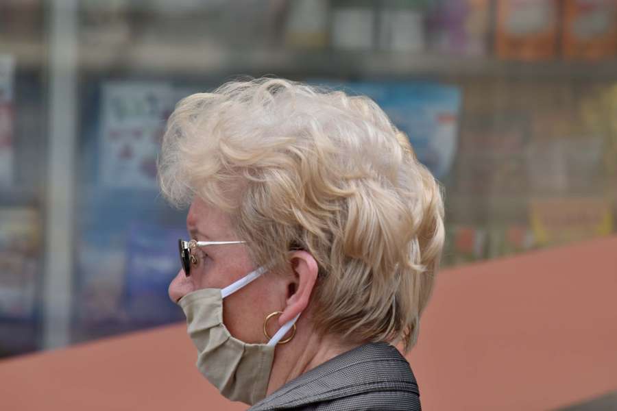 businesswoman, coronavirus, COVID-19, face 