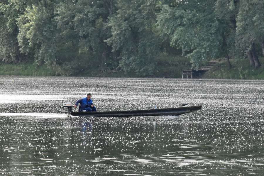 fisherman, man, water, boat, river 