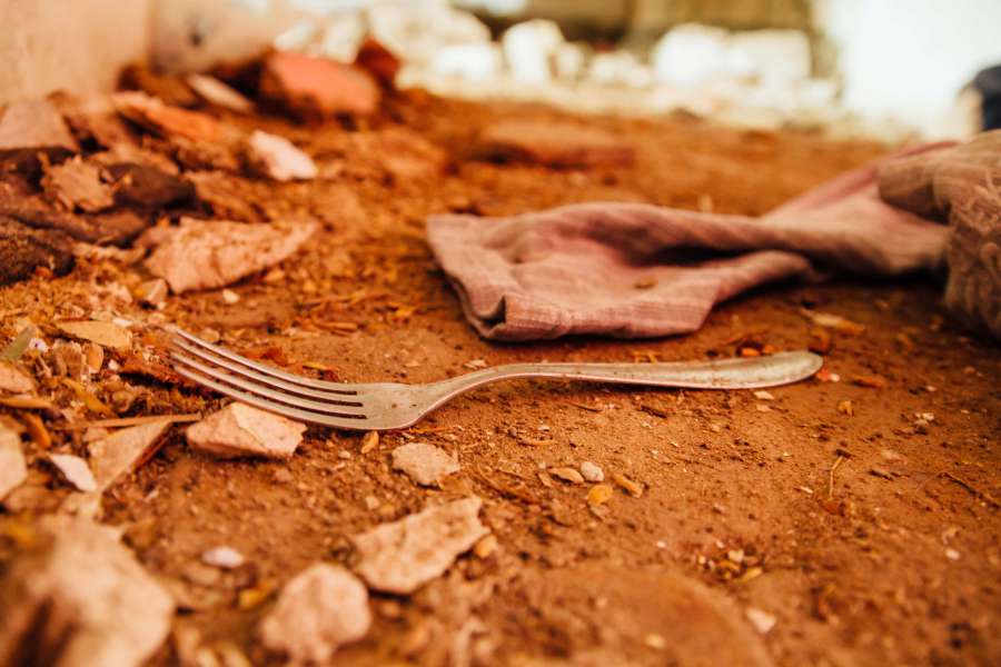 poverty, garbage, waste, trash, fork 