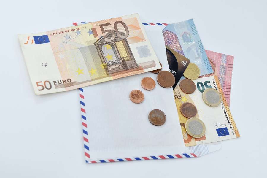 credit, loan, money, envelope, container 