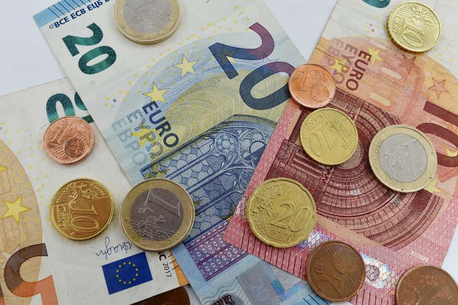 cent, euro, loan, paper money, savings 