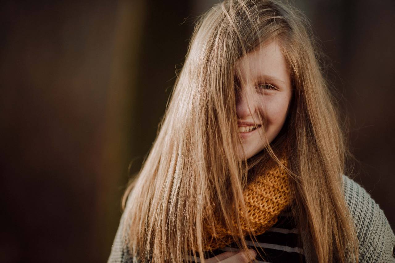 casual, trendy, teenager, scarf, sweater 