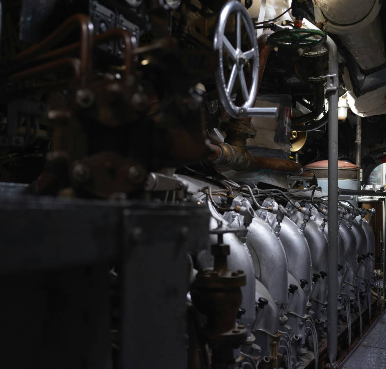 Engine, Submarine, Room, Machinery, Nautical, Vessel, Technology, Maritime, Engineering, Industrial, Power, Mechanical, Equipment, Pipes, Control, 