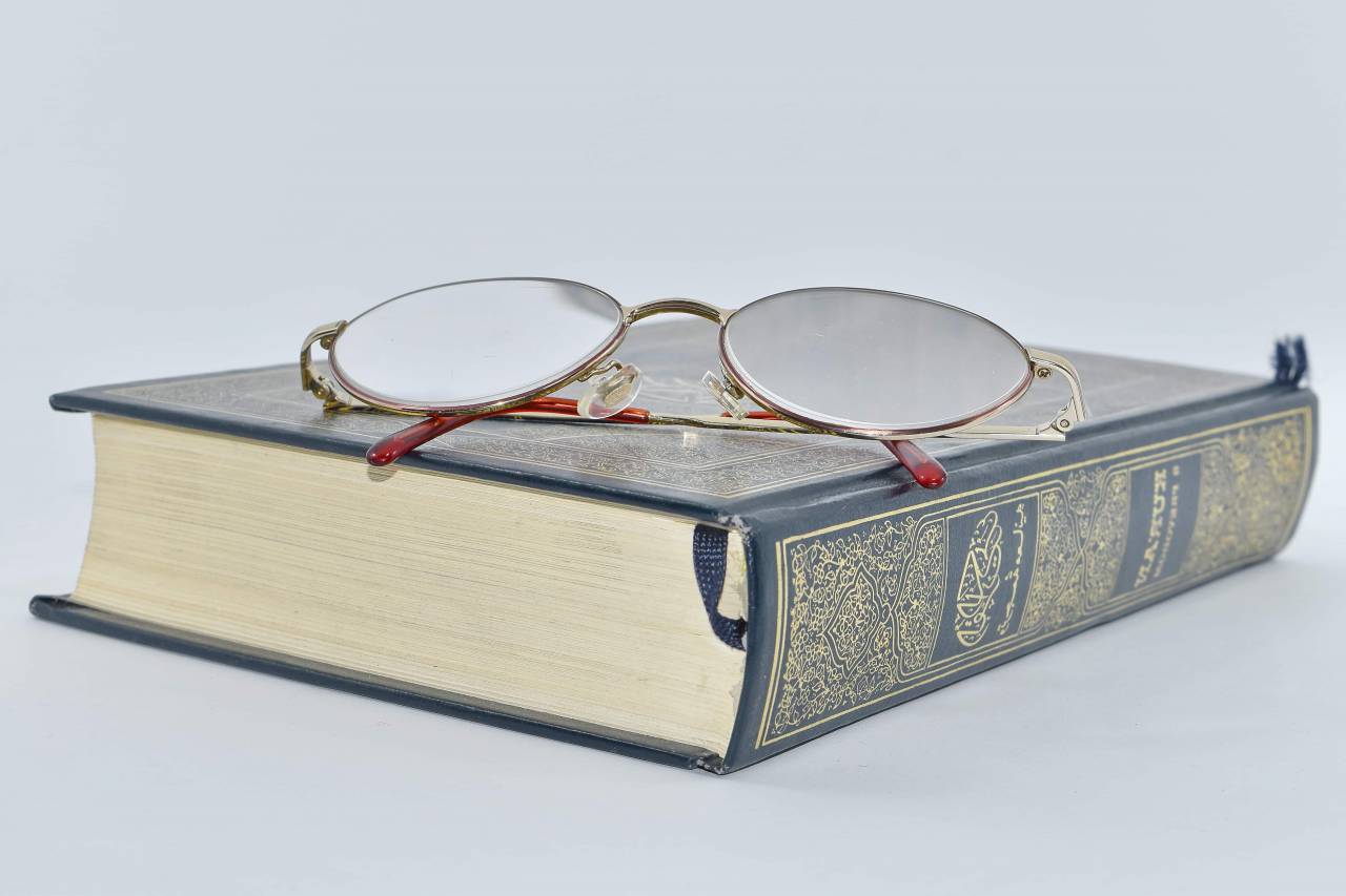 Arabesco, árabe, libro, anteojos, Islam, coran, 