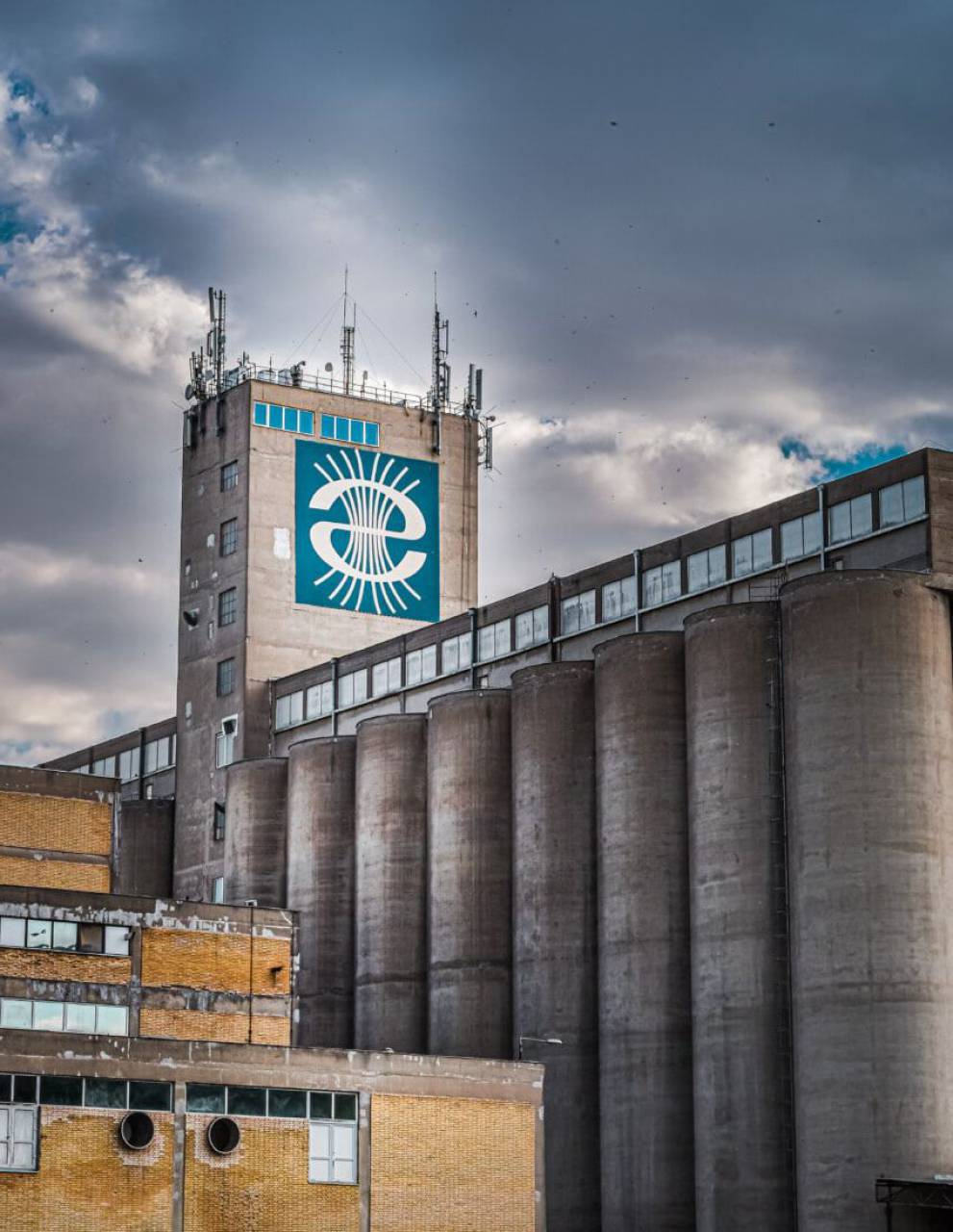 tower, silo, decay, abandoned, factory 