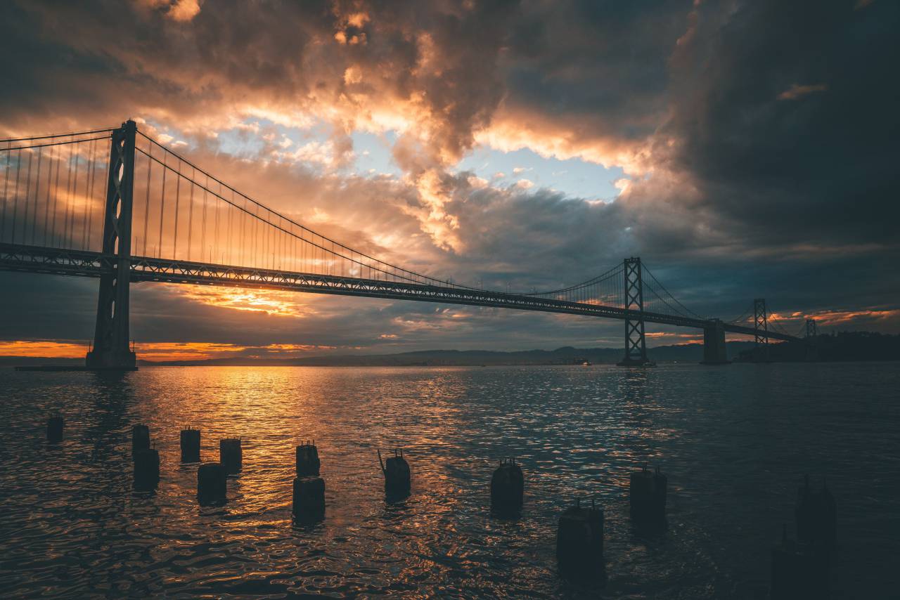 🥇 Imagen De Puente Golden Gate En San Francisco Estados Unidos Al Atardecer 【foto Gratis