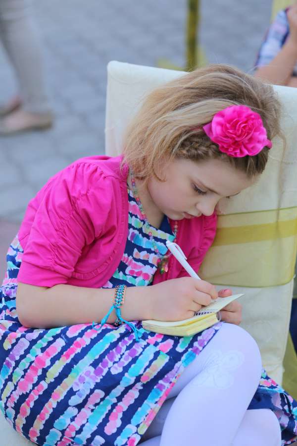 blonde hair, schoolgirl, pretty girl, pencil 