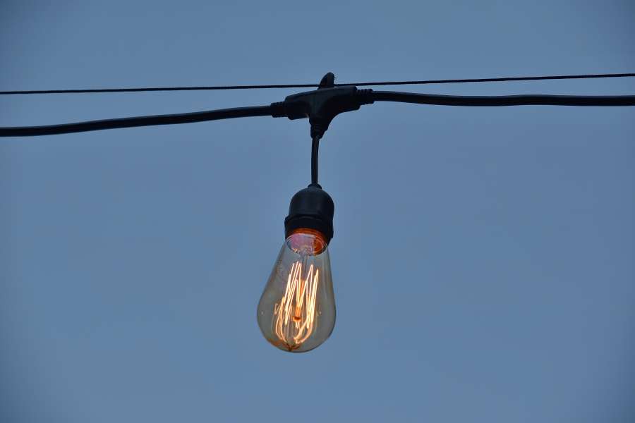 light bulb, cable, cloud, detail, details 