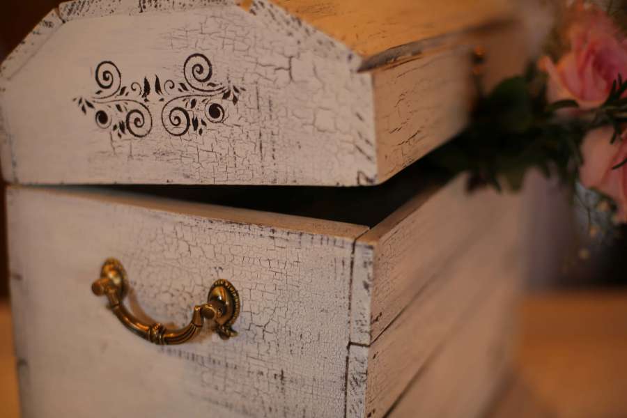 chest, romantic, old style, wooden, box 